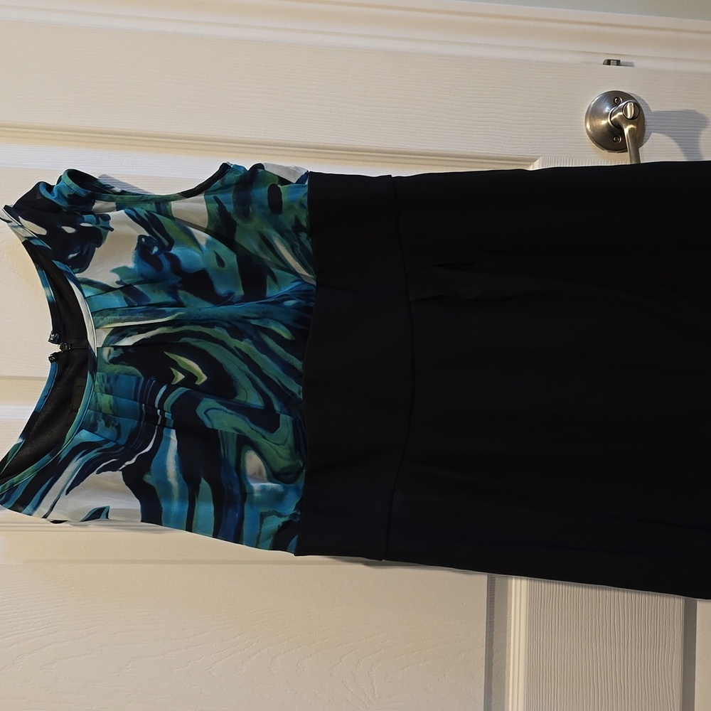 ABStudio sheath sleeveless formal dress black green blue